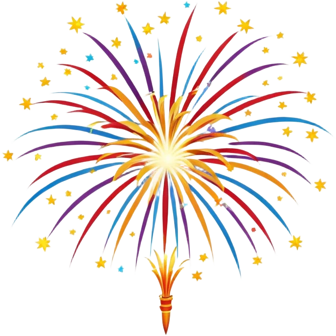 fireworks in the sky emoji