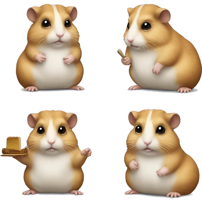 a hamster dressed as an Athenian philosopher. emoji