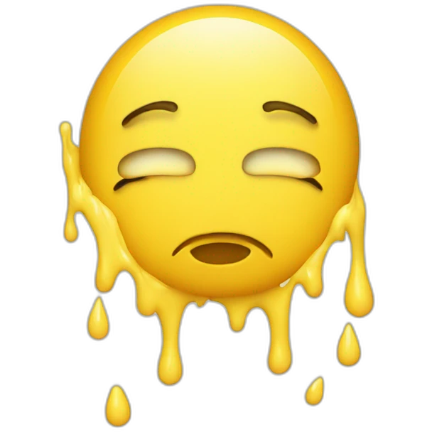 Yellow cry face with running mascara emoji