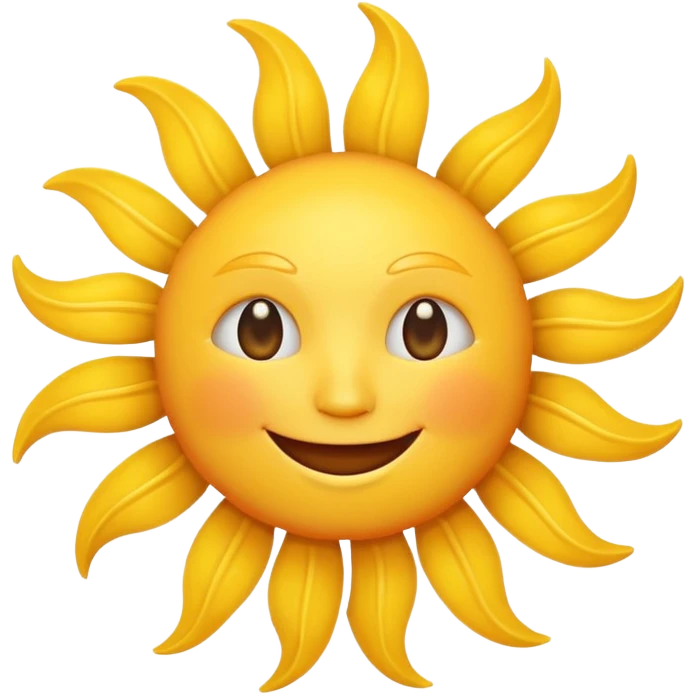 smiling sun emoji, simple and cheerful emoji