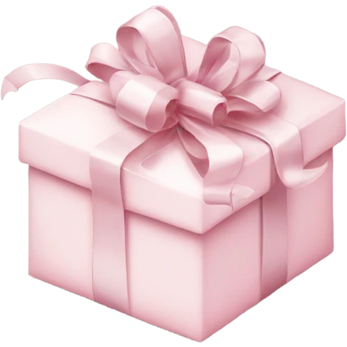 Light pink Christmas gifts under a white Christmas tree  emoji