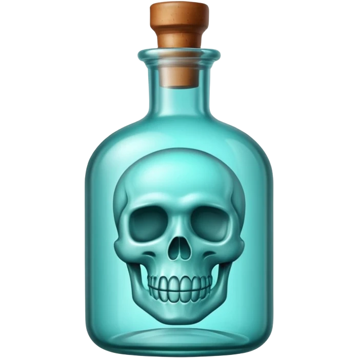 Cyan poison bottle  emoji