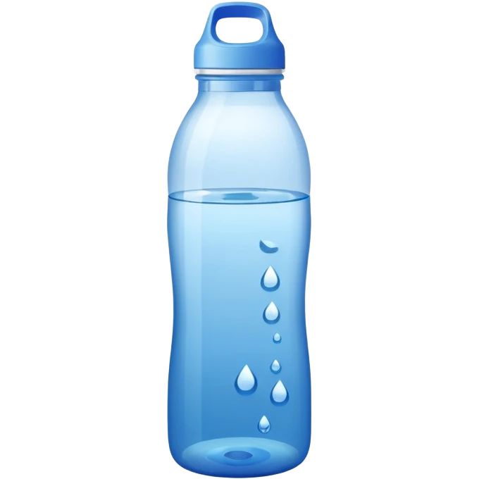 drink bottle, blue, no face emoji