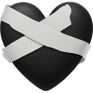 Black Heart with bandage emoji