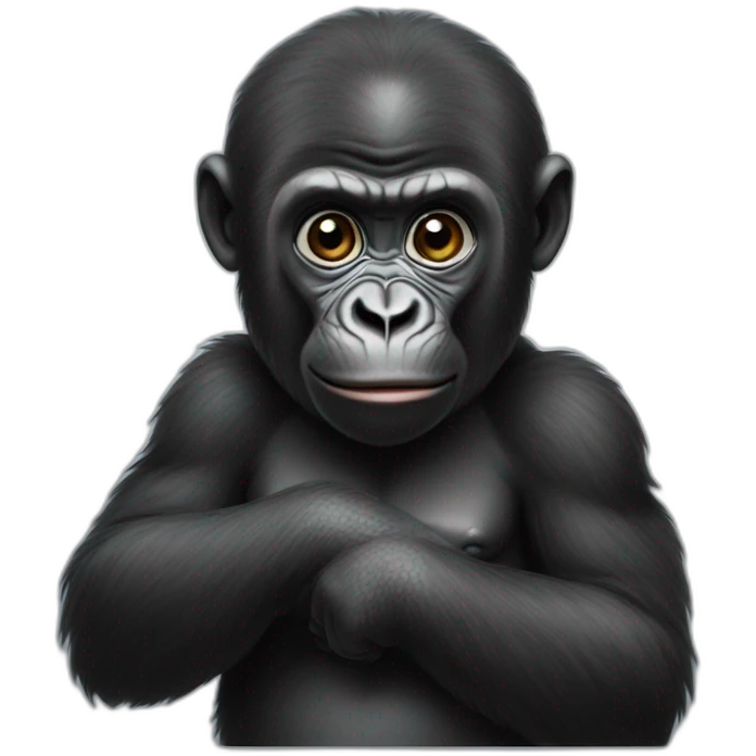 baby gorilla focused emoji