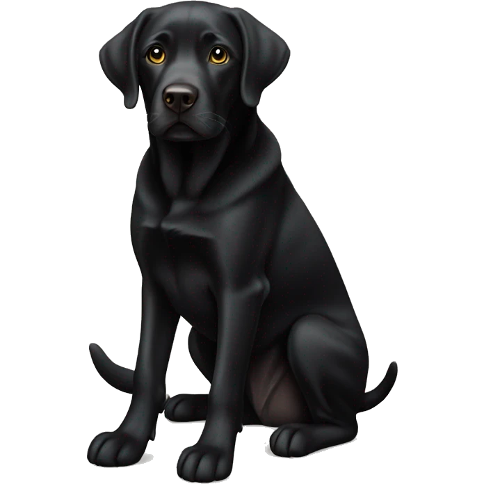 Black Labrador with only 3 legs emoji
