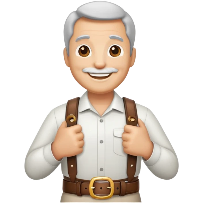 papa avec une ceinture dans la main emoji