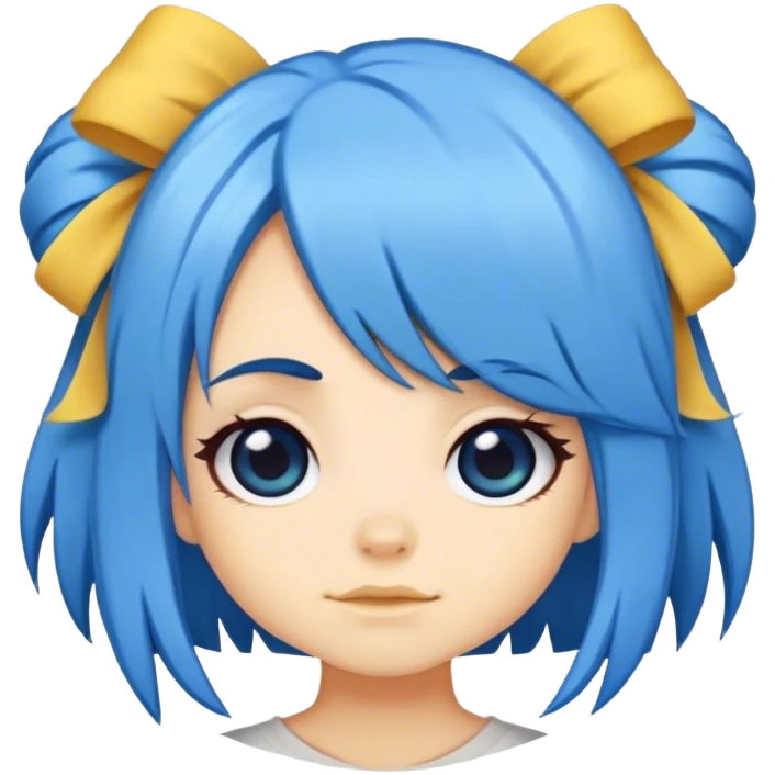 beabadoobee blue hair sticker emoji
