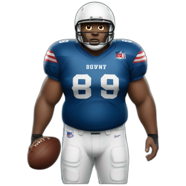 Fat American football player emoji