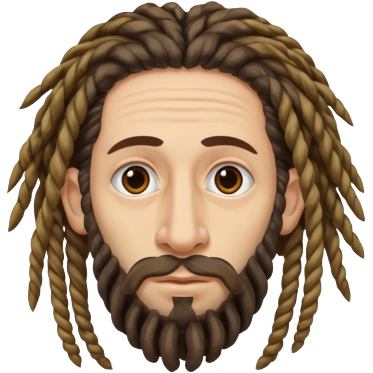 Jewish man with dreads and yamachka and big nose emoji
