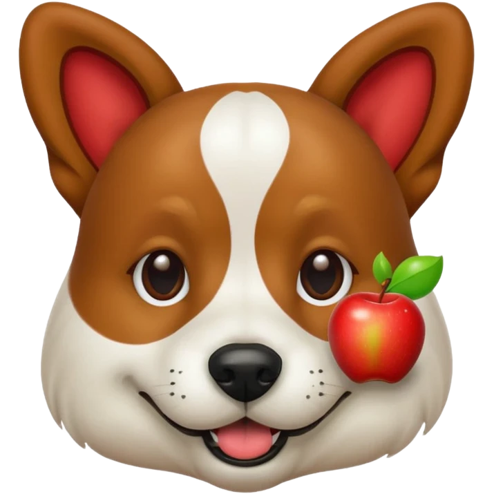 Dog with fruit emoji