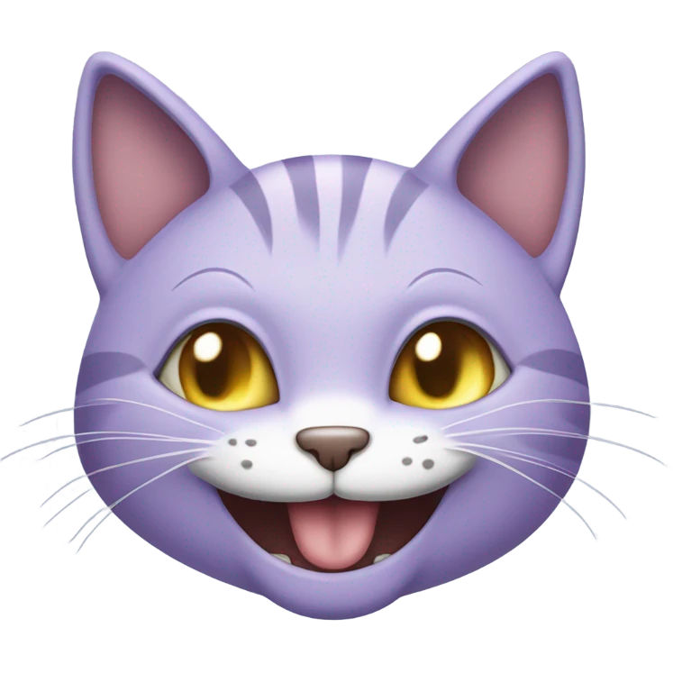 lavender cat emote laughing emoji