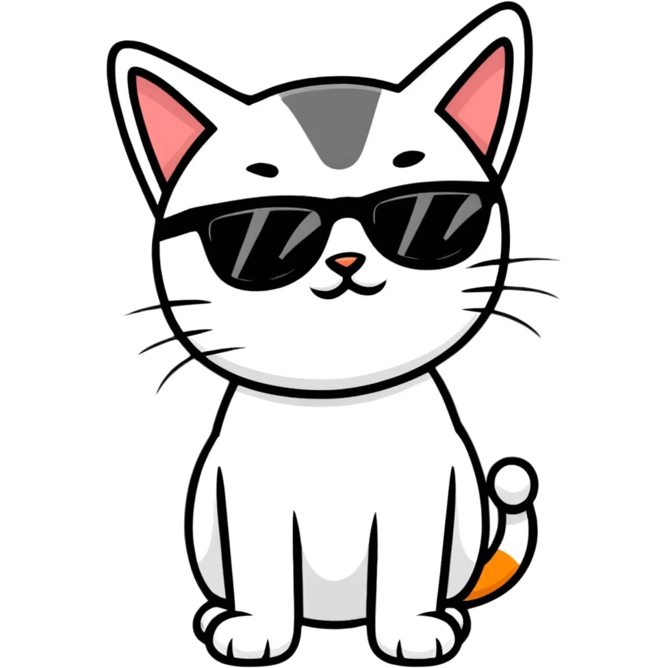 Cat with sunglasses emoji