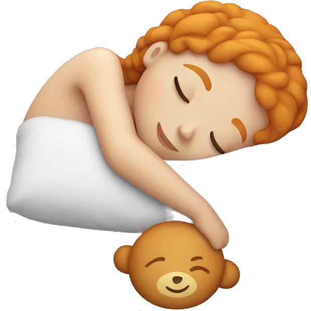ginger girl sleeping emoji