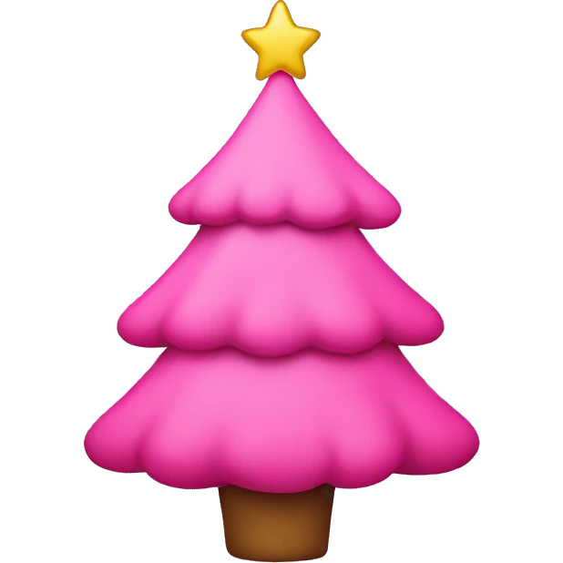 Pink Christmas tree emoji