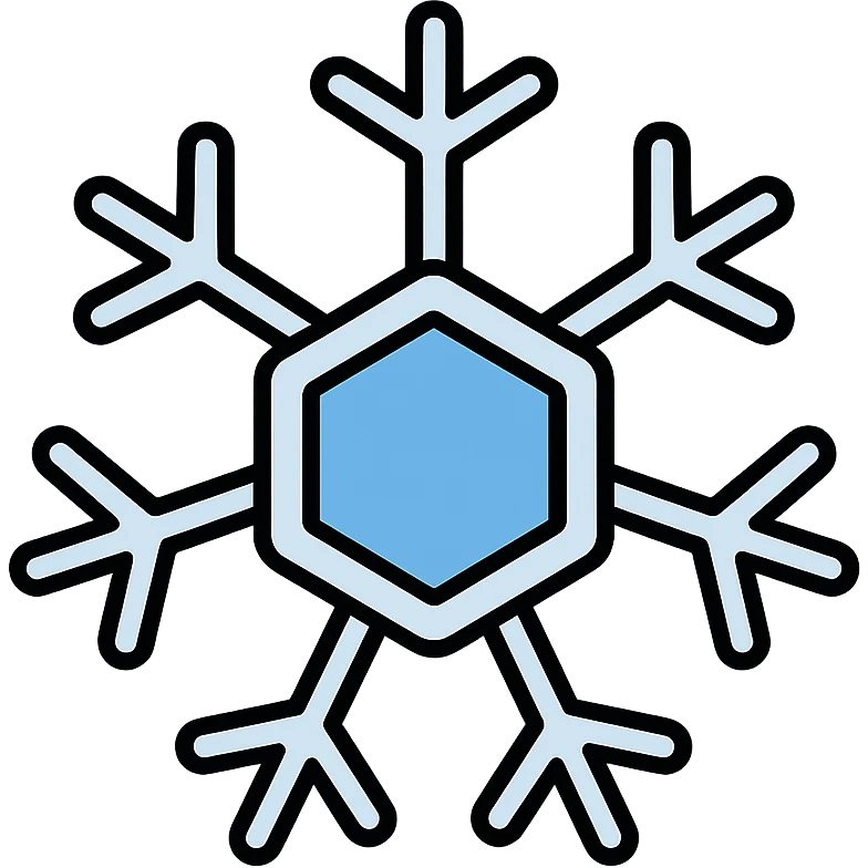 blue and white snowflake icon emoji