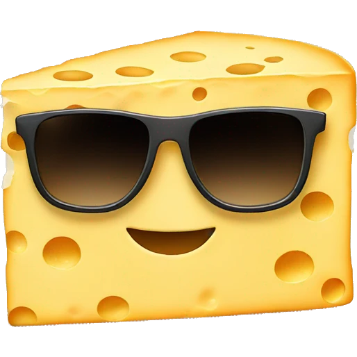 Cheese with sunglasses emoji