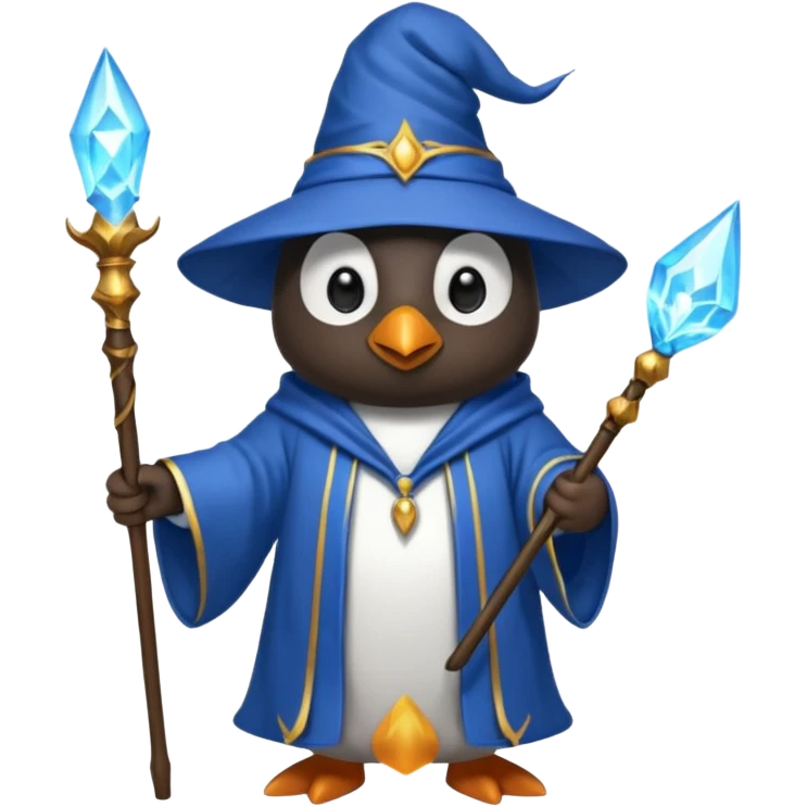 Penguin Wizard emoji