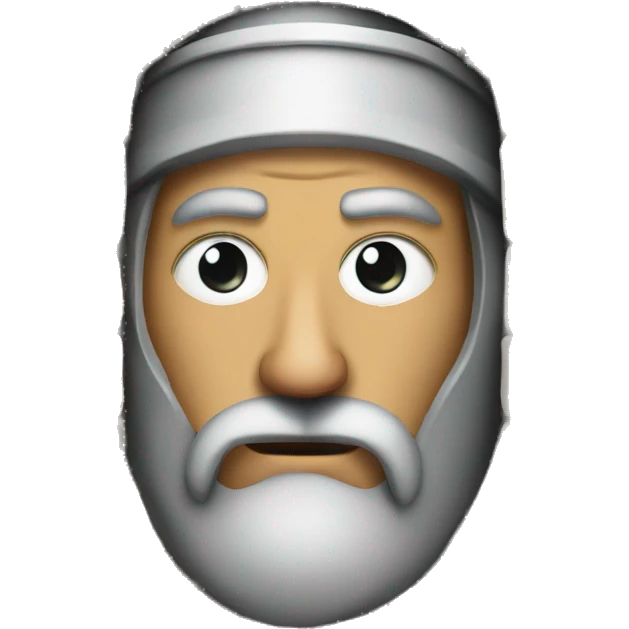medieval serious man hidden behind wall  emoji
