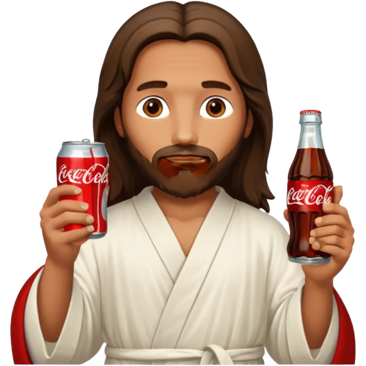 Jesus with a coke in his hand emoji