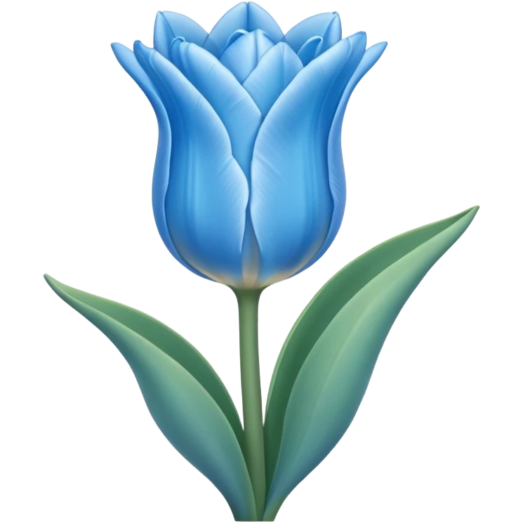 Tulipán celeste in line emoji
