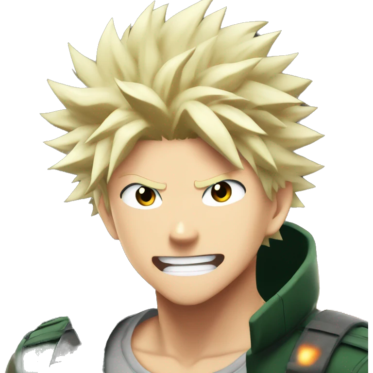 Bakugou anime with explosions  emoji