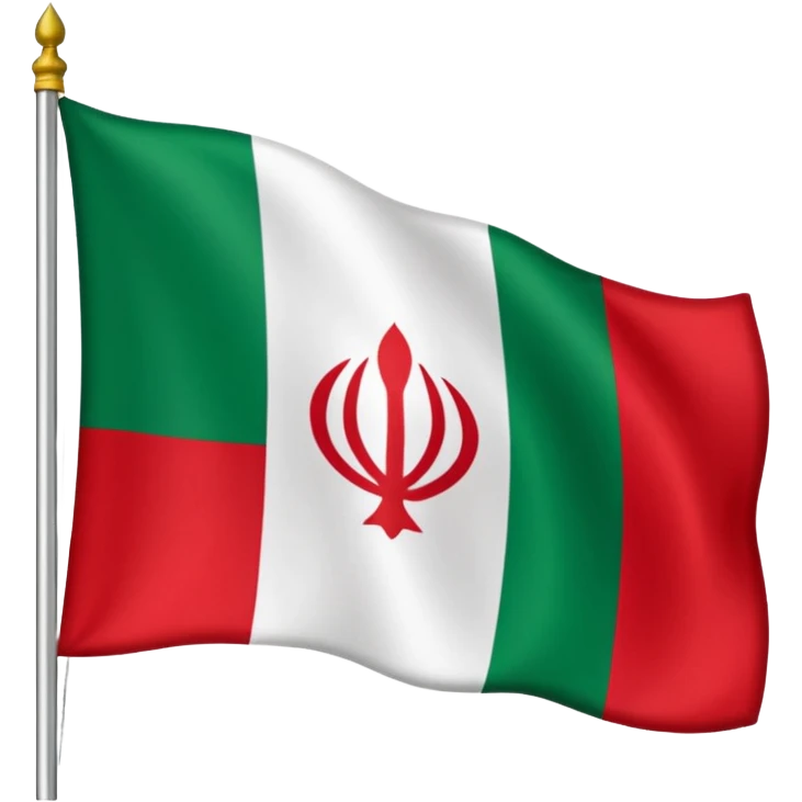 Iran flag with Pahlavi logo emoji