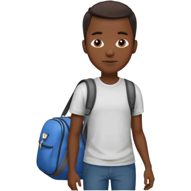 black man with bag emoji