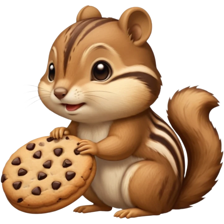 this exact chipmunk emoji eating cookie 🐿️ 🍪 emoji