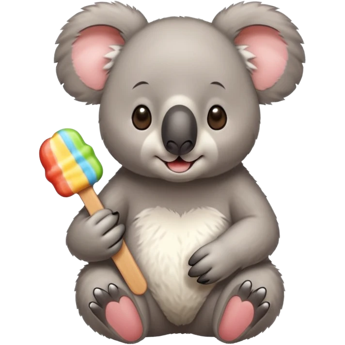 Koala eating popsicle emoji