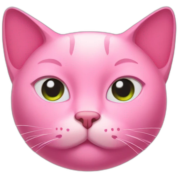 Pink cat eyes closed sleeping emoji