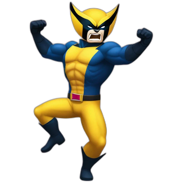 Wolverine of the "X men" dancing Gangnam style emoji