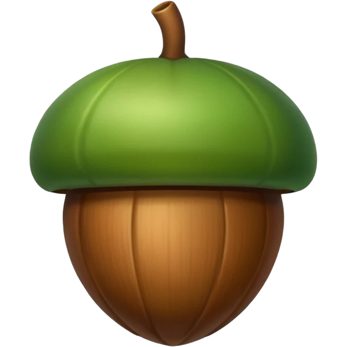 Green and brown acorn  emoji