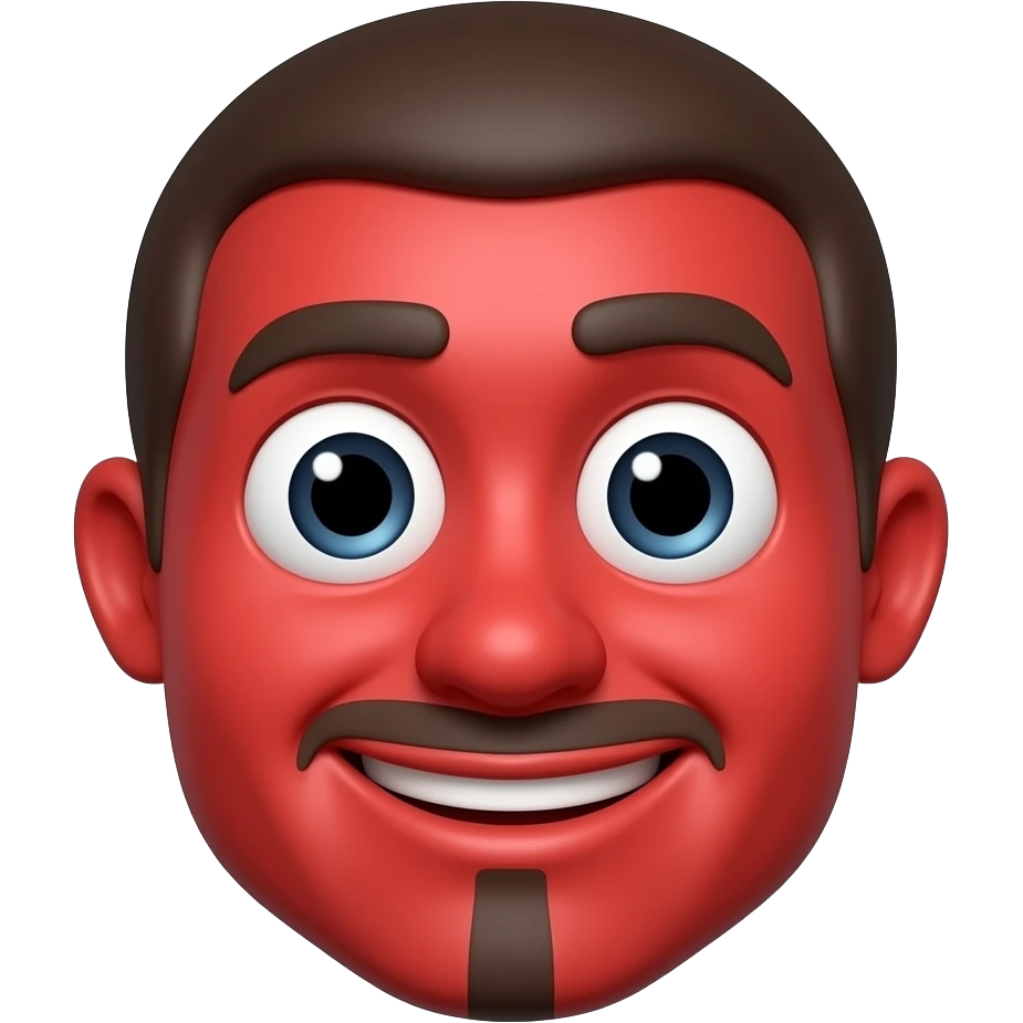 Emoji red face  silly emoji