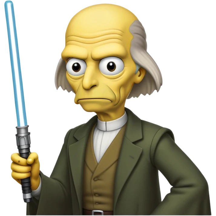 Mr burns with a light sabre  emoji