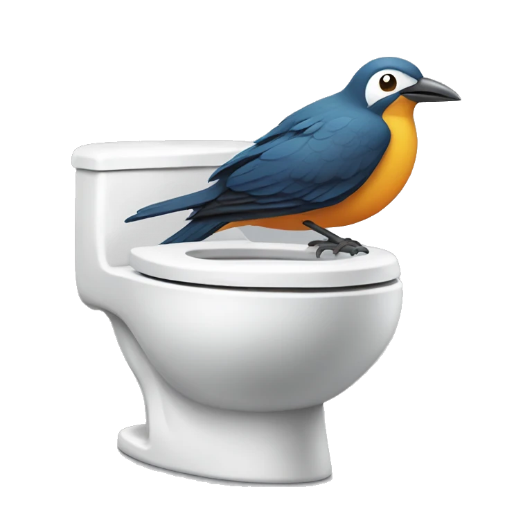 Bird Sitting On A Toilet emoji