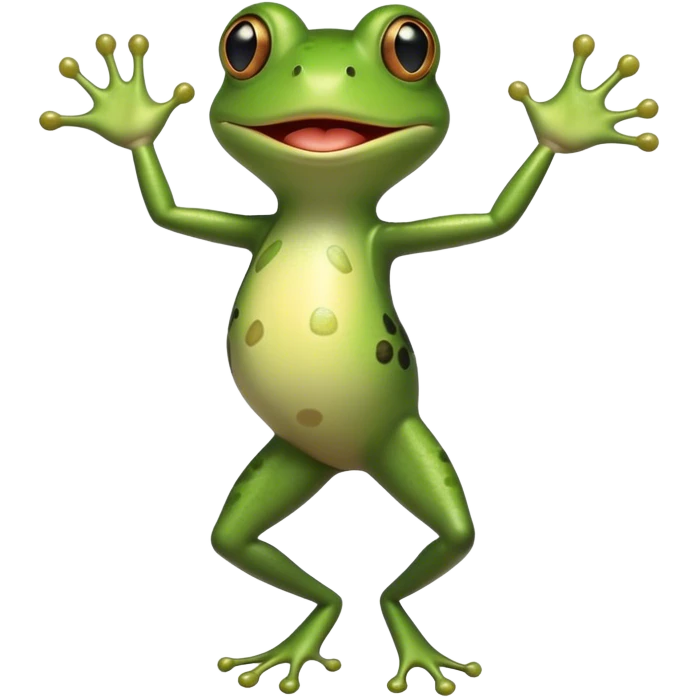 Frog tap dancing emoji