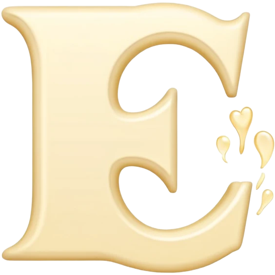 Light creamy color romantic letter emoji