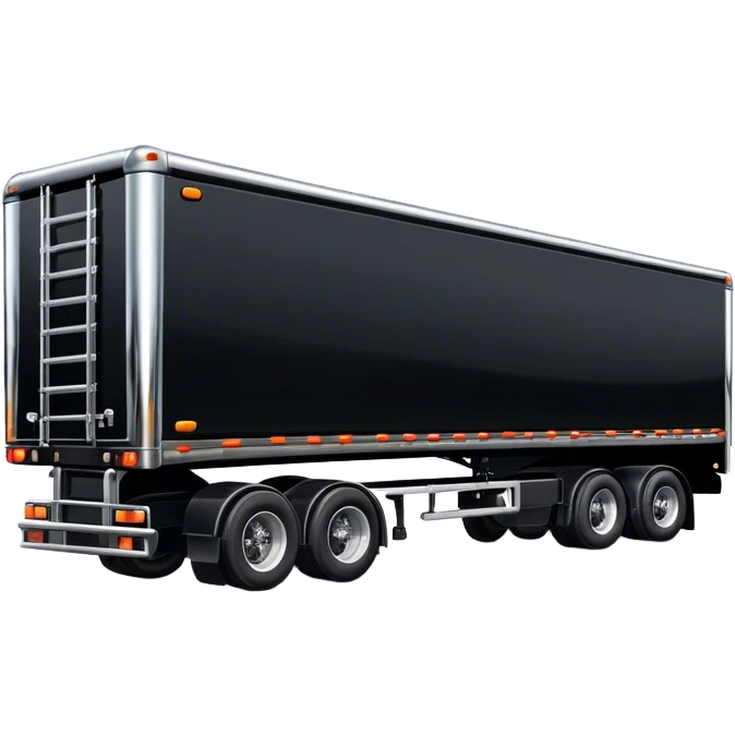Black Semi trailer rear emoji