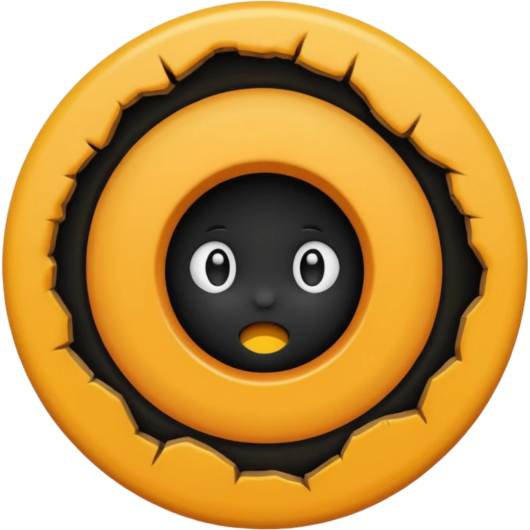 Spreading hole open emoji