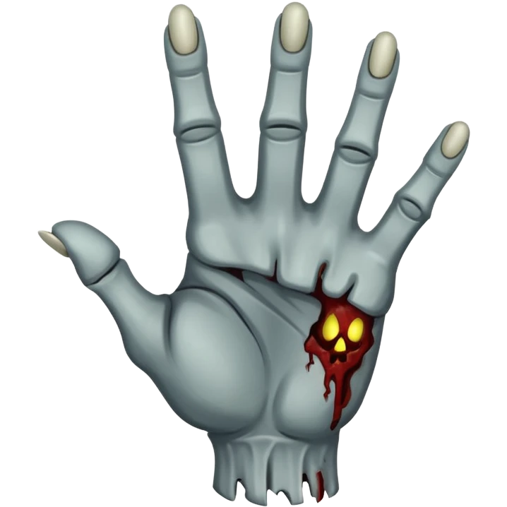 zombie middle finger emoji