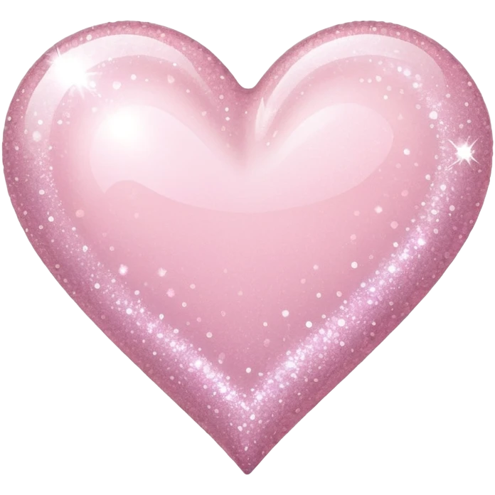 light pink heart with glitter emoji