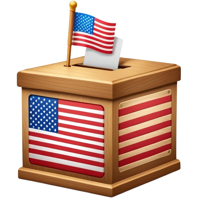 voting ballot box with American flag emoji