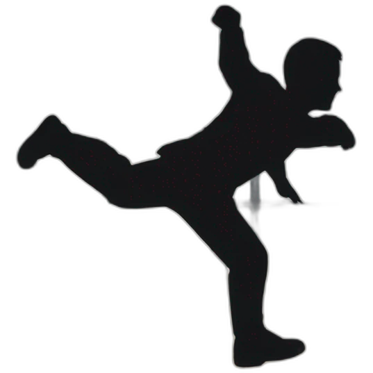 silhouette of man falling out window emoji