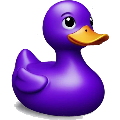 Purple rubber duck emoji