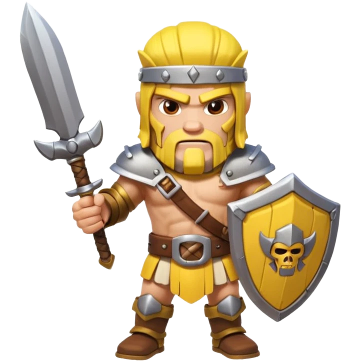 BARBARO DE CLASH OF CLANS QUE TIENE PELO AMARILLO emoji