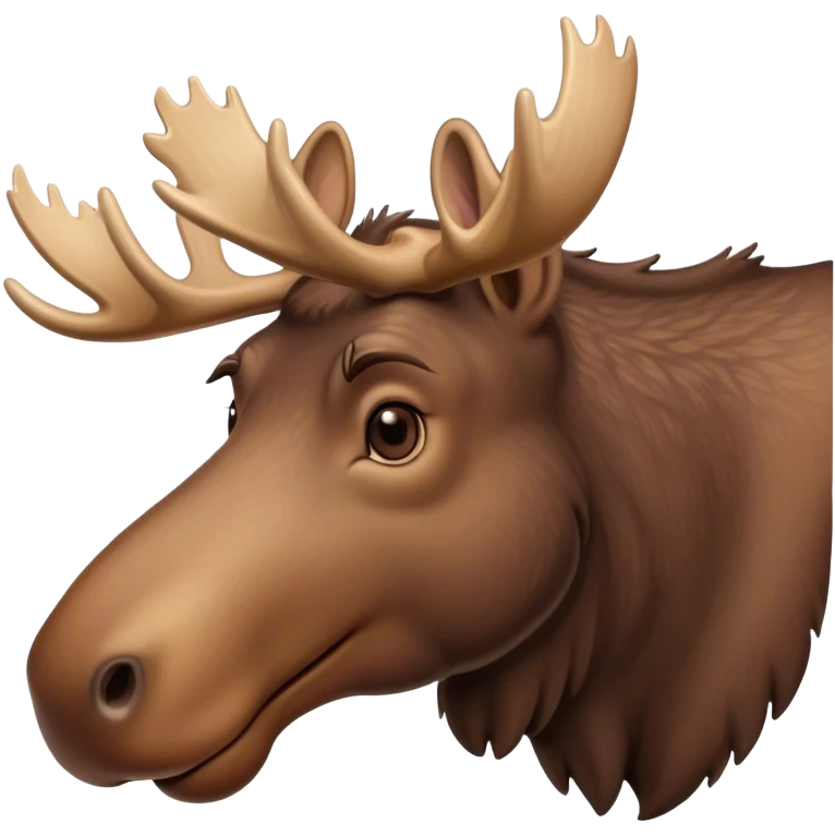 female moose small antlers emoji