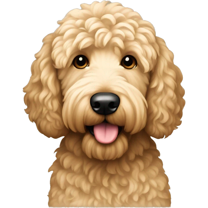 Beige goldendoodle  emoji