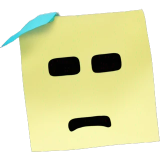 A Window with a post-it attached to the lower left corner  emoji