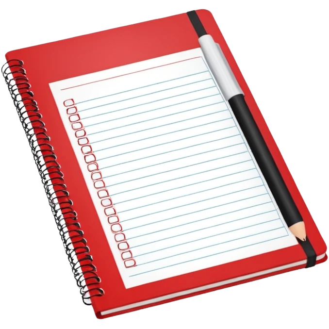 cuaderno rojo que diga algebra emoji